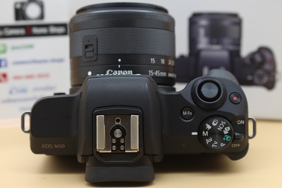 ขาย Canon EOS M50 + Lens 15-45mm (สีดำ) สภาพสวย อดีตประกันร้าน เมนูไทย อุปกรณ์ครบกล่อง  อุปกรณ์และรายละเอียดของสินค้า 1.Body Canon EOS M50 (สีดำ) 2.Lens EF